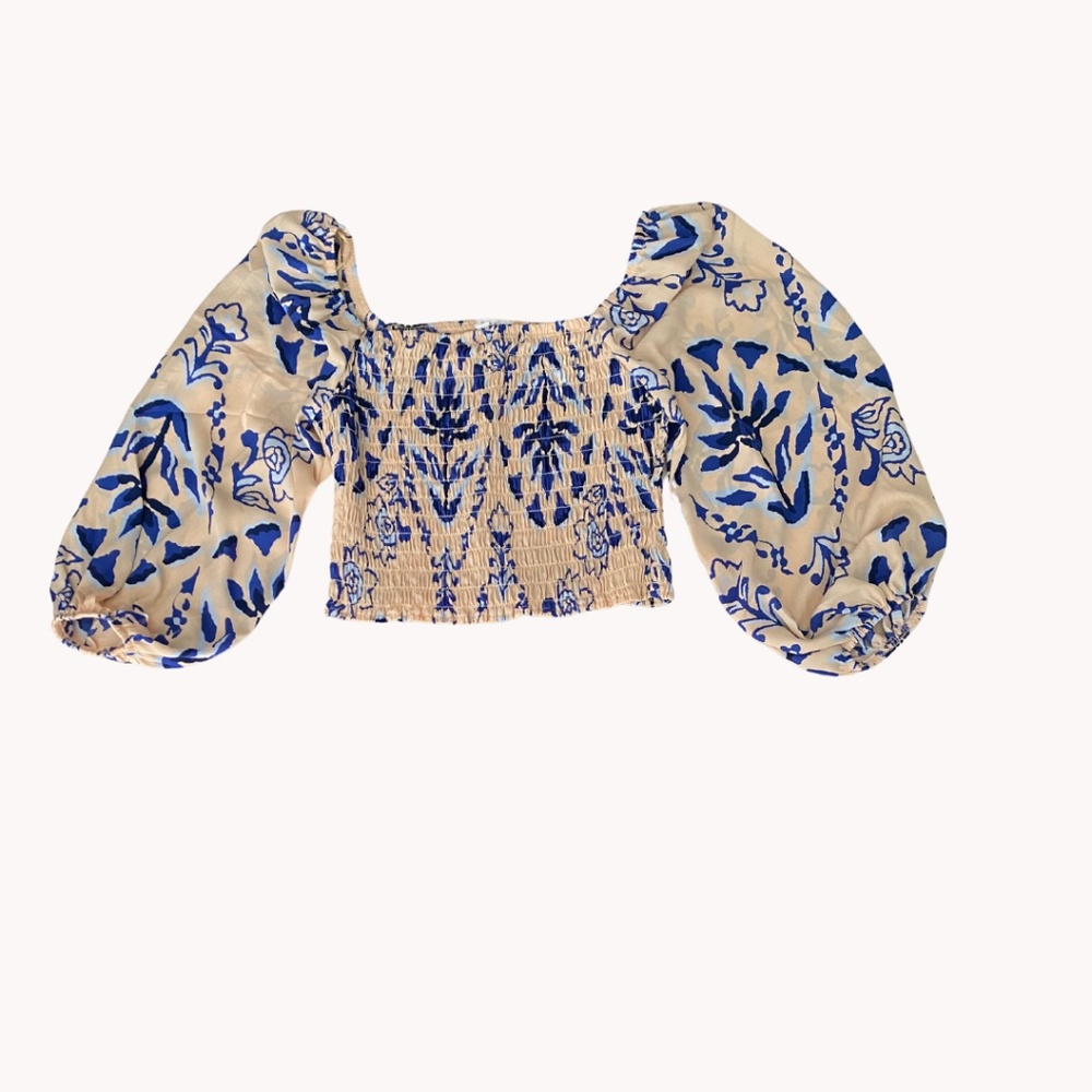 Sienna Sky Crop Floral Top, Size M